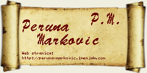 Peruna Marković vizit kartica